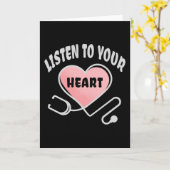Hören Sie auf Ihr Herz-Stethoscope Karte (Gelbe Blume)