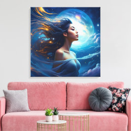 Hören Sie auf Ihr höheres Selbst | Meditation spir Leinwanddruck