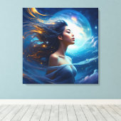 Hören Sie auf Ihr höheres Selbst | Meditation spir Leinwanddruck (Insitu (Holzboden))