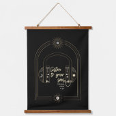 Hören Sie auf Ihr Soul (schwarz) Wandteppich Mit Holzrahmen (Vorderseite)