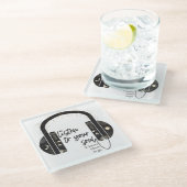 Hören Sie auf Ihren Soul Glass Untersetzer (Schrägansicht)