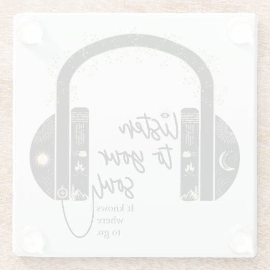 Hören Sie auf Ihren Soul Glass Untersetzer (Rückseite)