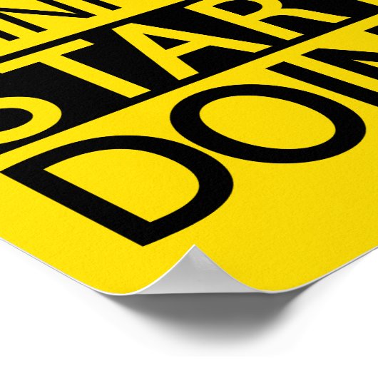 Hören Sie auf nachzudenken Anfangen Plakat zu mach (Ecke)