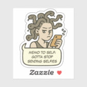 Hören Sie auf, Selfy, Funny Medusa, griechische My Aufkleber (Blatt)
