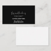 Hören Sie auf zu überdenken, Sie können alles nur Visitenkarte (Vorne/Hinten)