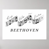 Hören Sie Beethoven Best Classic Music Composer Poster (Vorne)