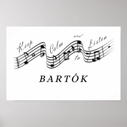 Hören Sie Béla Bartók Best Classic Music Composer Poster (Vorne)