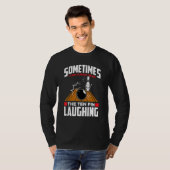 Hören Sie das Zehn-Button Laughing Bowler & Bowlin T-Shirt (Vorne ganz)