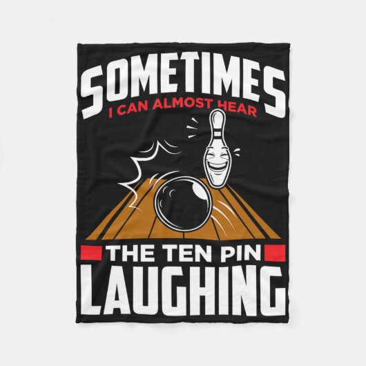 Hören Sie das Zehn Button Laughing - Funny Bowler Fleecedecke (Vorderseite)