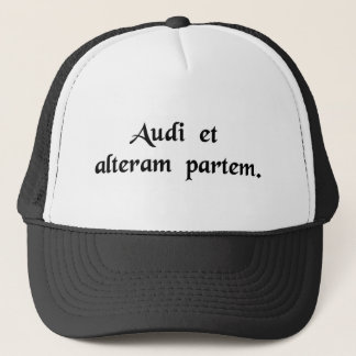 Hören Sie die andere Seite auch! Truckerkappe
