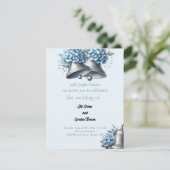 Hören Sie die Blauen Hydrangea Einladung. Einladung (Stehend Vorderseite)