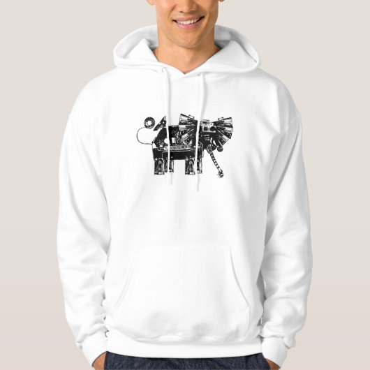 hören Sie die Elefanten Hoodie (Vorderseite)