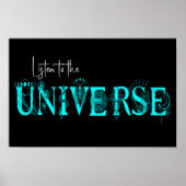 Hören Sie die Stars des Universums Lotus moon Sun Poster (Vorne)