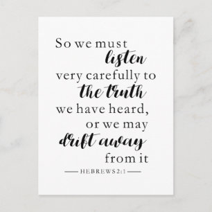 hören Sie die Wahrheitshebräische christlich Postkarte