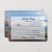 Hören Sie die Wellen, die RSVP-Karte hochhalten RSVP Karte (Vorne/Hinten)