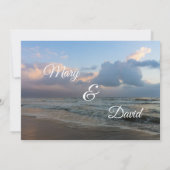 Hören Sie die Wellen Hochzeit Einladung (Rückseite)