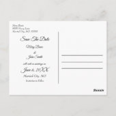 Hören Sie die Wellen Hochzeit Postkarte (Rückseite)