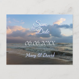 Hören Sie die Wellen Hochzeit Postkarte