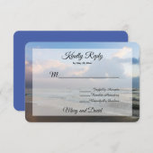 Hören Sie die Wellen Hochzeit RSVP Karte (Vorne/Hinten)