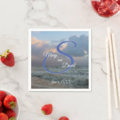 Hören Sie die Wellen Hochzeit Serviette (Beispiel)