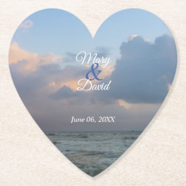 Hören Sie die Wellen Hochzeit Untersetzer