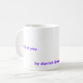 hören Sie, etwas von meinem woobie lila Kaffeetasse (Vorderseite Links)