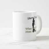 Hören Sie, ich bin die nächsten 2 Wünsche Jumbo-Tasse (Vorderseite Rechts)