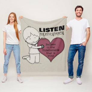 Hören Sie Ihr Herz Fleecedecke