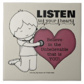 Hören Sie Ihr Herz Fliese (Vorderseite)