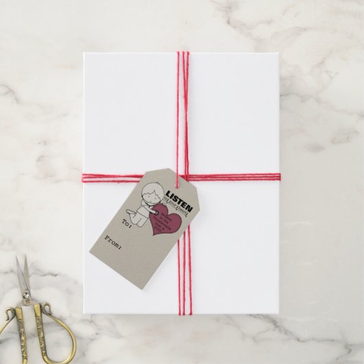 Hören Sie Ihr Herz Geschenkanhänger (Mit Garn)