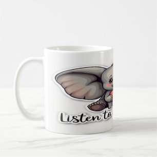 Hören Sie Ihr Herz - inspirierendes Zitatdesign Kaffeetasse