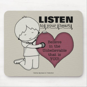Hören Sie Ihr Herz Mousepad