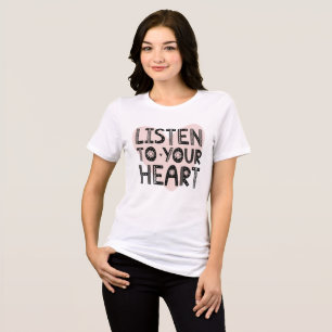 Hören Sie Ihr Herz Retro Boho T-Shirt Tri-Blend Shirt