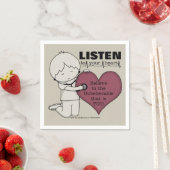 Hören Sie Ihr Herz Serviette (Beispiel)