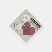 Hören Sie Ihr Herz Serviette (Ecke)