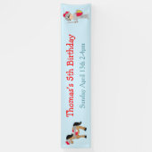 Hören Sie Ihre Brünette Niedliche Ritter Geburtsta Banner (Vertikal)