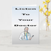 Hören Sie Ihrem Arzt zu Karte (Gelbe Blume)