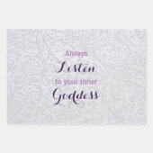 Hören Sie immer auf Ihre innere Göttin Geschenkpapier Set (Vorderseite 2)