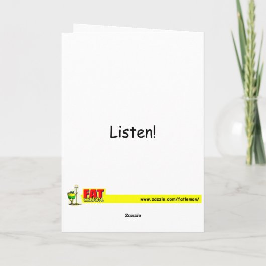 Hören Sie! - Karte (Rückseite)