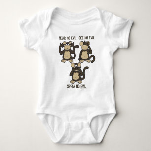 Hören Sie keine neuen Übel-Affen - Baby Strampler