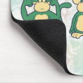 Hören Sie keine Übel-Affe-Grüntöne Mousepad (Ecke)
