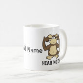 Hören Sie keine Übel-Affen - zu personifizieren Kaffeetasse (VorderseiteRechts)