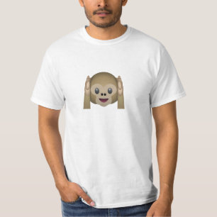 Hören Sie keinen schlechten Affen Emoji T-Shirt