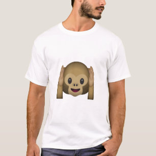 Hören Sie keinen schlechten Affen Emoji T-Shirt