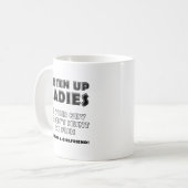 Hören Sie Ladys Funny Hunting Tasse (Vorderseite Links)