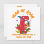 Hören Sie mich rauschen Cochlear Implant Geburtsta Einladung (Vorne/Hinten)