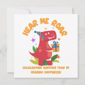 Hören Sie mich rauschen Cochlear Implant Geburtsta Einladung (Rückseite)