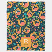 Hören Sie mich Roar Tiger Jungle Personalisiert Fleecedecke (Vorderseite)