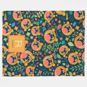 Hören Sie mich Roar Tiger Jungle Personalisiert Fleecedecke (Vorderseite (Horizontal))