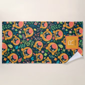 Hören Sie mich Roar Tiger Jungle Personalisiert Strandtuch (Vorderseite)